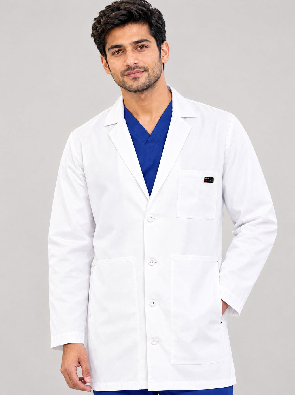 Men's Lab Coat – White