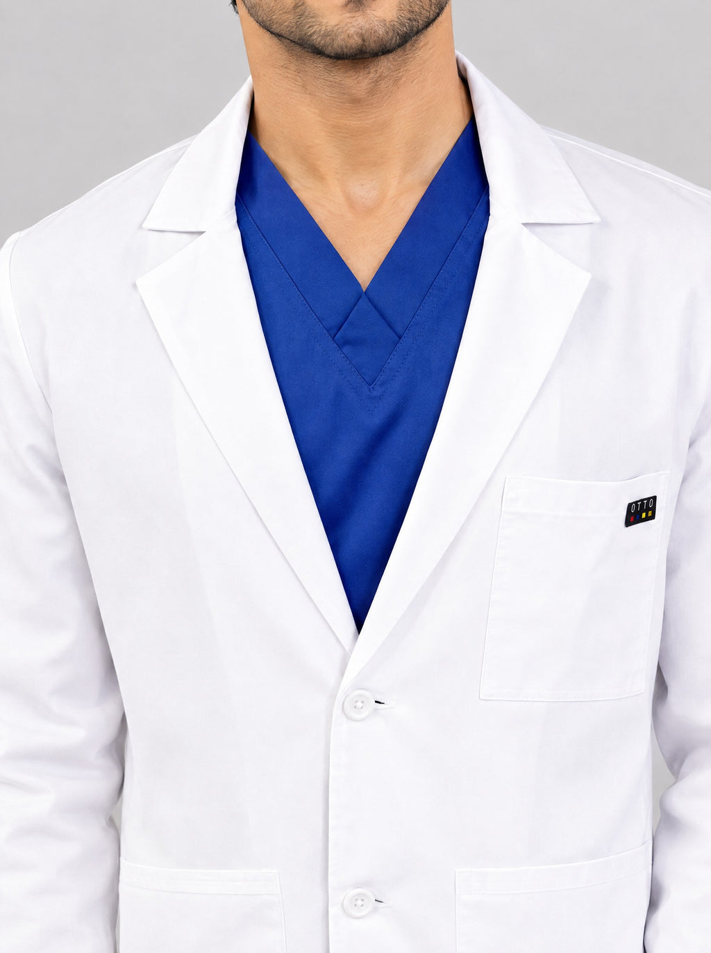 Men's Lab Coat – White