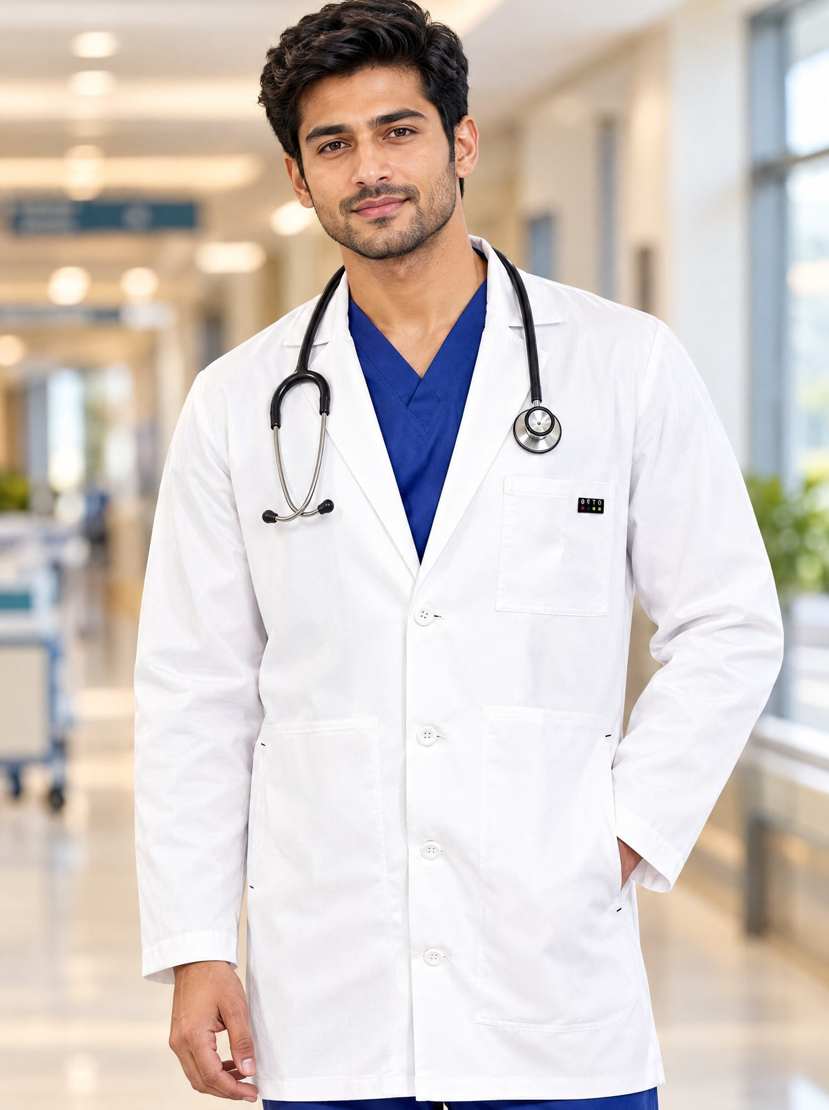 Men's Lab Coat – White